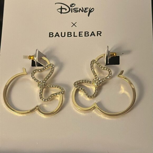 Disney Baublebar minnie mouse earrings with rhinestone bow - Picture 2 of 3